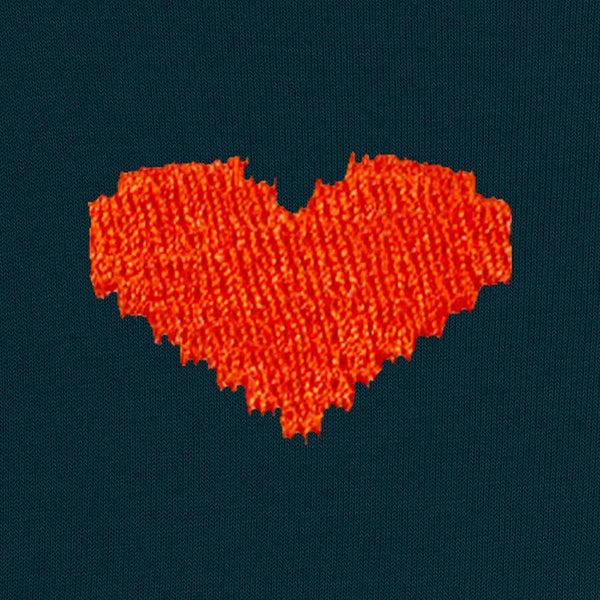 Dalix Dalix Pixel Heart Cropped Hoodie