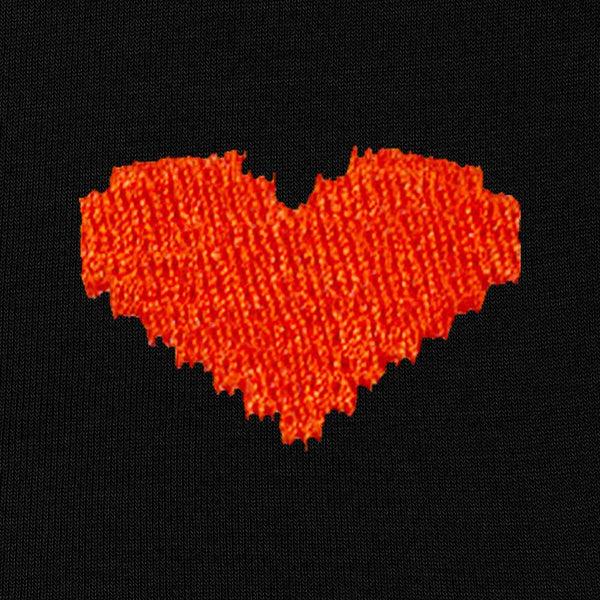 Dalix Dalix Pixel Heart Zip Hoodie