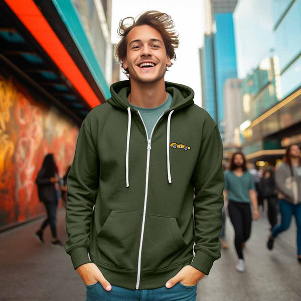 Dalix Dalix Race Car Midweight Fleece Zip Hoodie