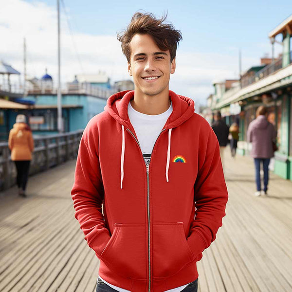 Dalix Dalix Rainbow Zip Hoodie