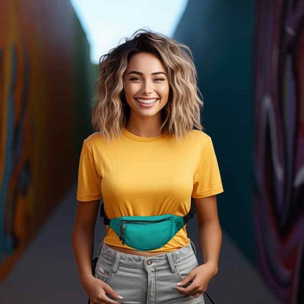Dalix Dalix Round Fanny Pack W/ 3 Pockets