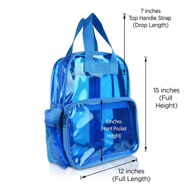 Dalix Dalix Small Neon Clear Backpacks