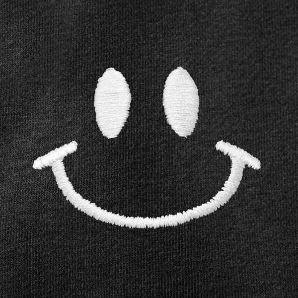 Dalix Dalix Smile Face Washed Zip Hoodie