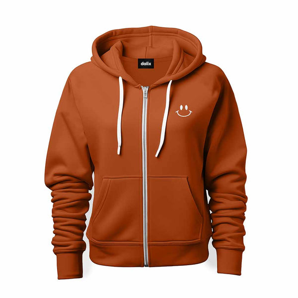 dalix Dalix Smile Face Zip Hoodie