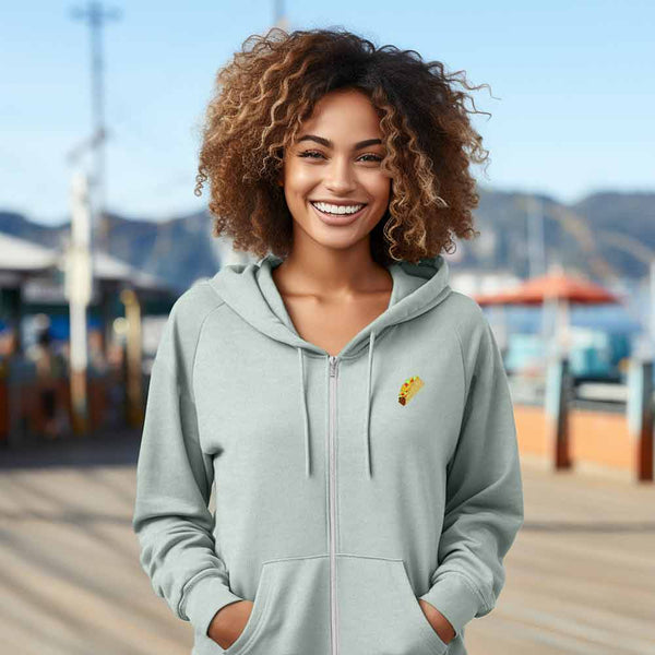 Dalix Dalix Taco Washed Zip Hoodie