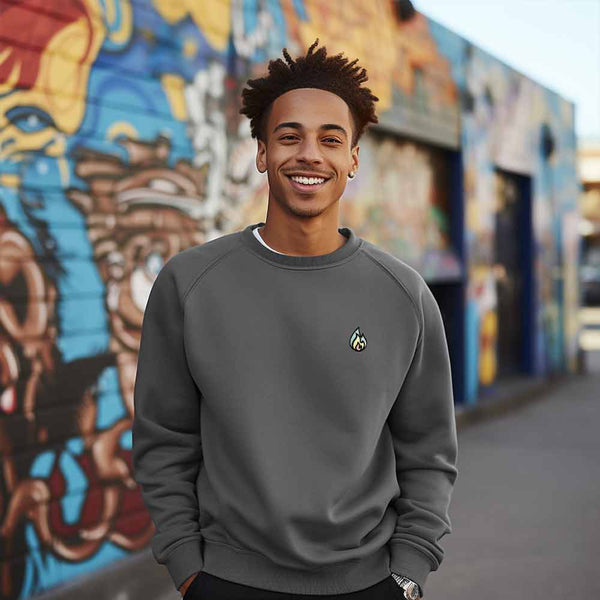 Dalix Dalix Fire Midweight Fleece Crewneck Sweatshirt (Glow In The Dark)
