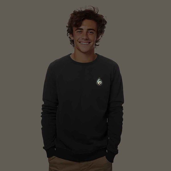 Dalix Dalix Fire Midweight Fleece Crewneck Sweatshirt (Glow In The Dark)