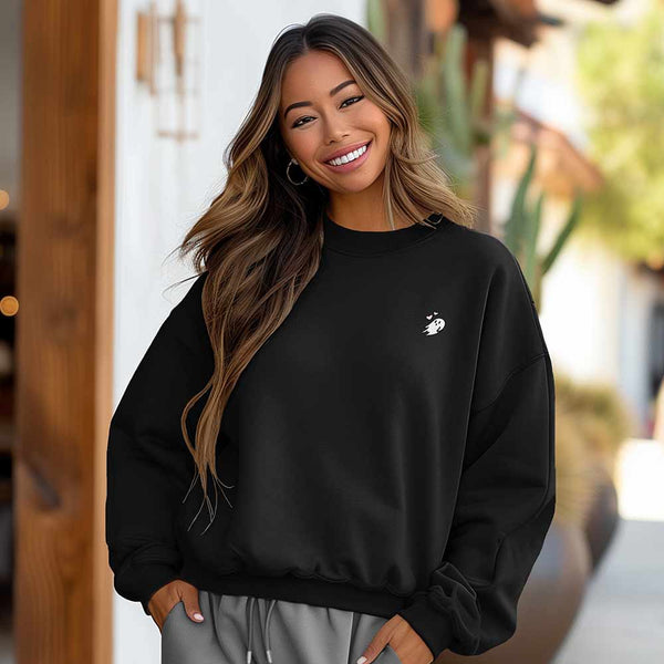 Dalix Dalix Heartly Ghost Heavyweight Relaxed Sweatshirt