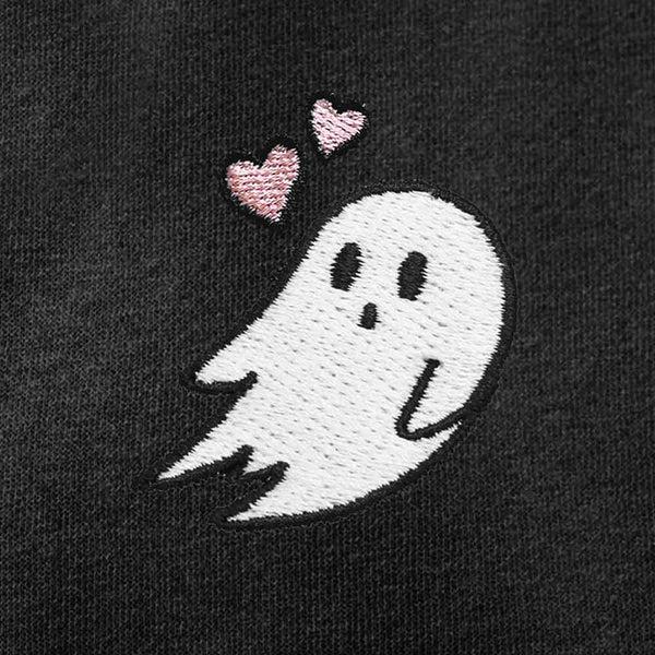 Dalix Dalix Heartly Ghost Midweight Fleece Raglan Sleeve Zip Hoodie