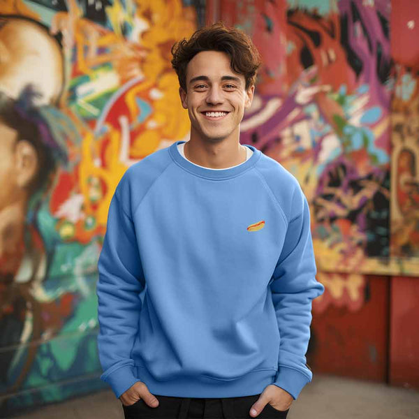 Dalix Dalix Hot Dog Midweight Fleece Crewneck Sweatshirt