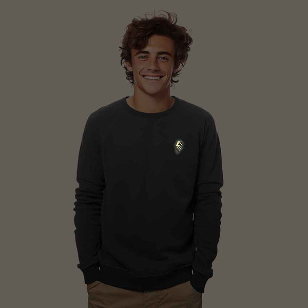 Dalix Dalix Lightning Midweight Fleece Crewneck Sweatshirt (Glow In The Dark)