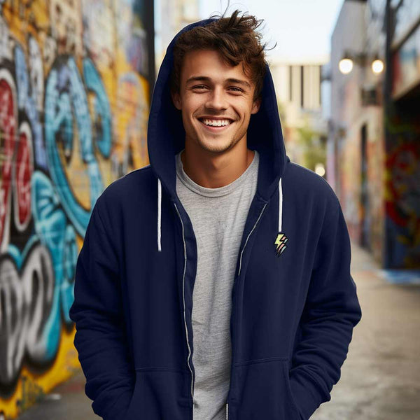Dalix Dalix Lightning Midweight Fleece Zip Hoodie (Glow In The Dark)