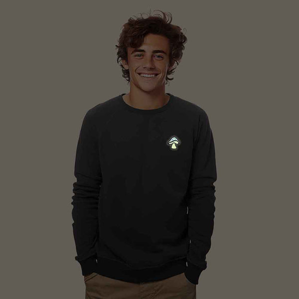Dalix Dalix Mushroom Midweight Fleece Crewneck Sweatshirt (Glow In The Dark)