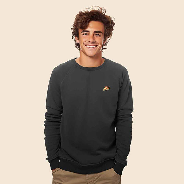 Dalix Dalix Pizza Midweight Fleece Crewneck Sweatshirt