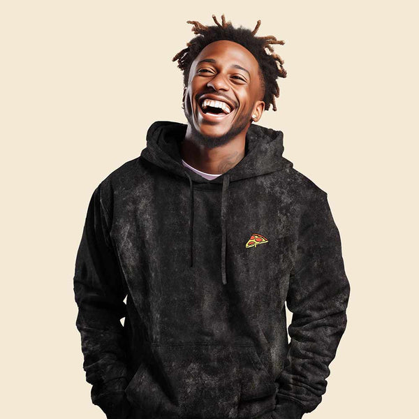 Dalix Dalix Pizza Midweight Fleece Mineral Wash Hoodie