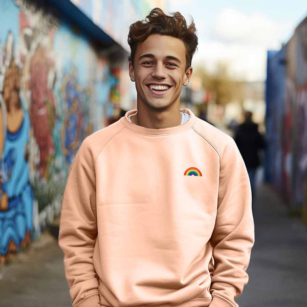 Dalix Dalix Rainbow Midweight Fleece Crewneck Sweatshirt