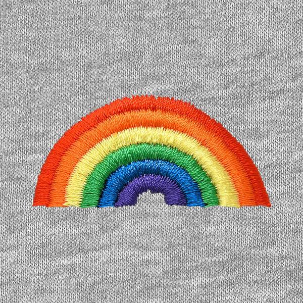 Dalix Dalix Rainbow Midweight Fleece Cropped Zip Hoodie
