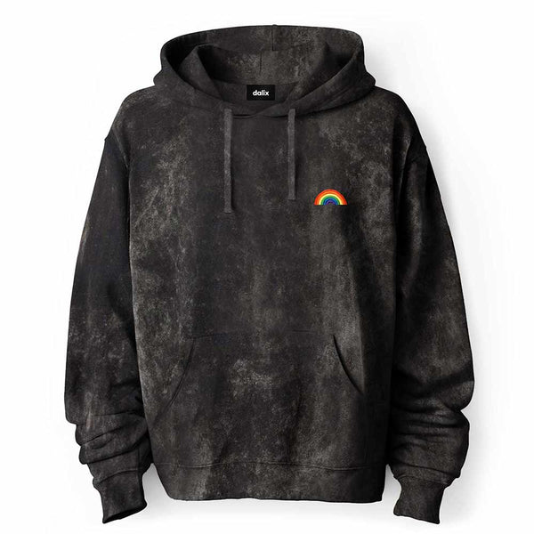 dalix Dalix Rainbow Midweight Fleece Mineral Wash Hoodie