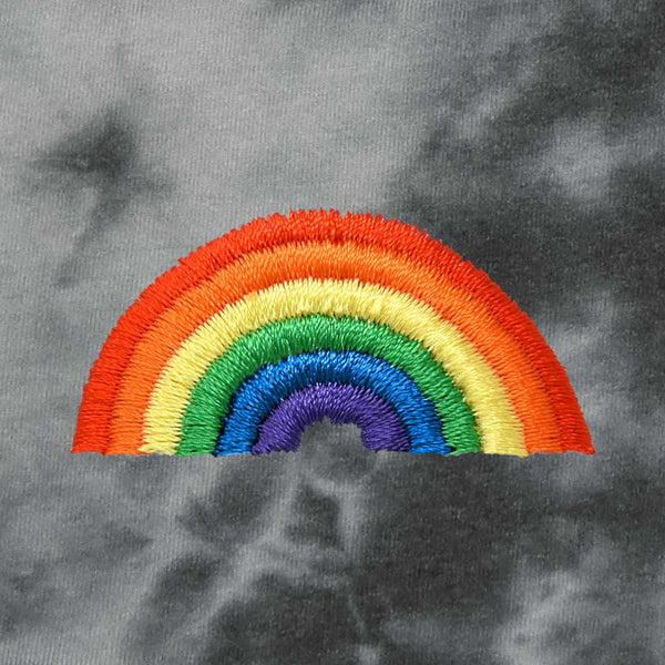 Dalix Dalix Rainbow Midweight Fleece Tie Dye Crewneck Sweatshirt