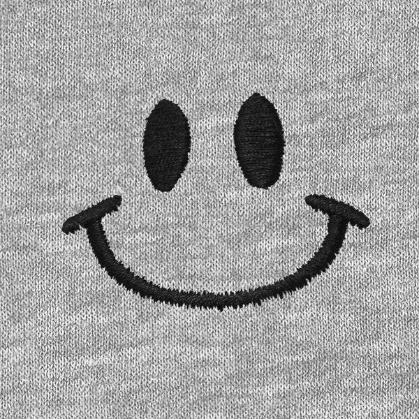 Dalix Dalix Smile Face Midweight Fleece Cropped Zip Hoodie