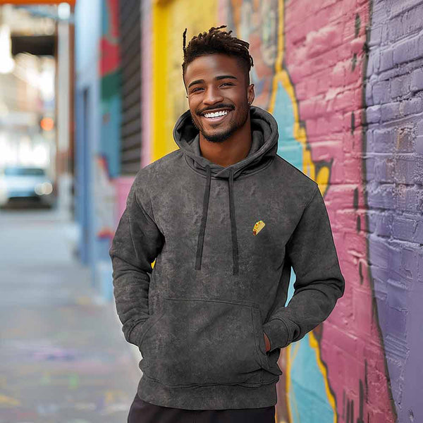 Dalix Dalix Taco Midweight Fleece Mineral Wash Hoodie