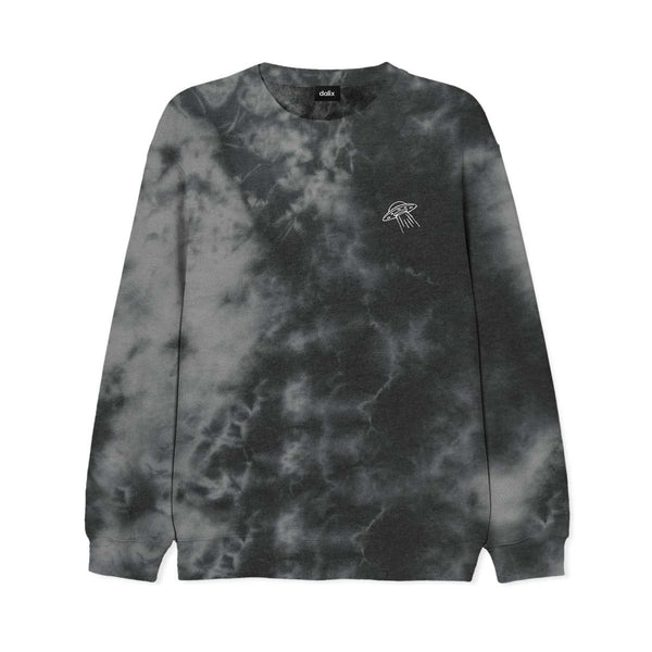 dalix Dalix UFO Midweight Fleece Tie Dye Crewneck Sweatshirt
