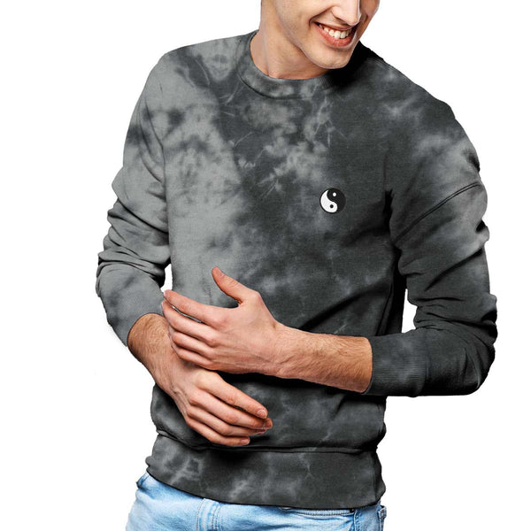 Dalix Dalix YinYang Midweight Fleece Tie Dye Crewneck Sweatshirt