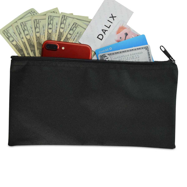 Dalix DALIX Zipper Bank Deposit Money Bags Cash Coin Pouch 6 Pack
