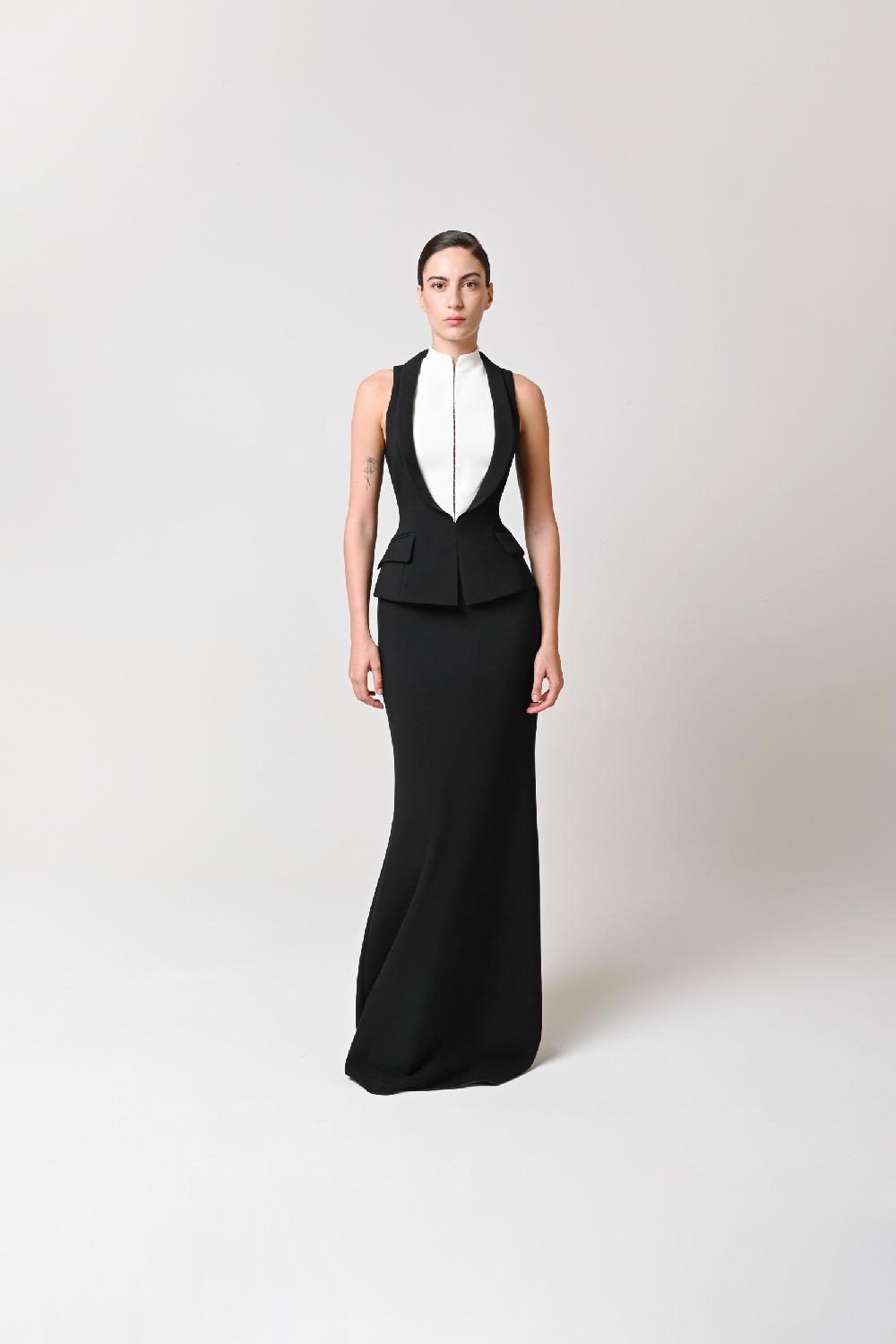Dalood Adele Vest In B&W