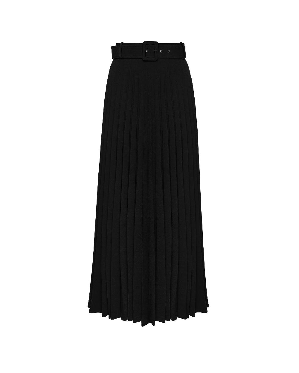 dalood Black Pleated Skirt