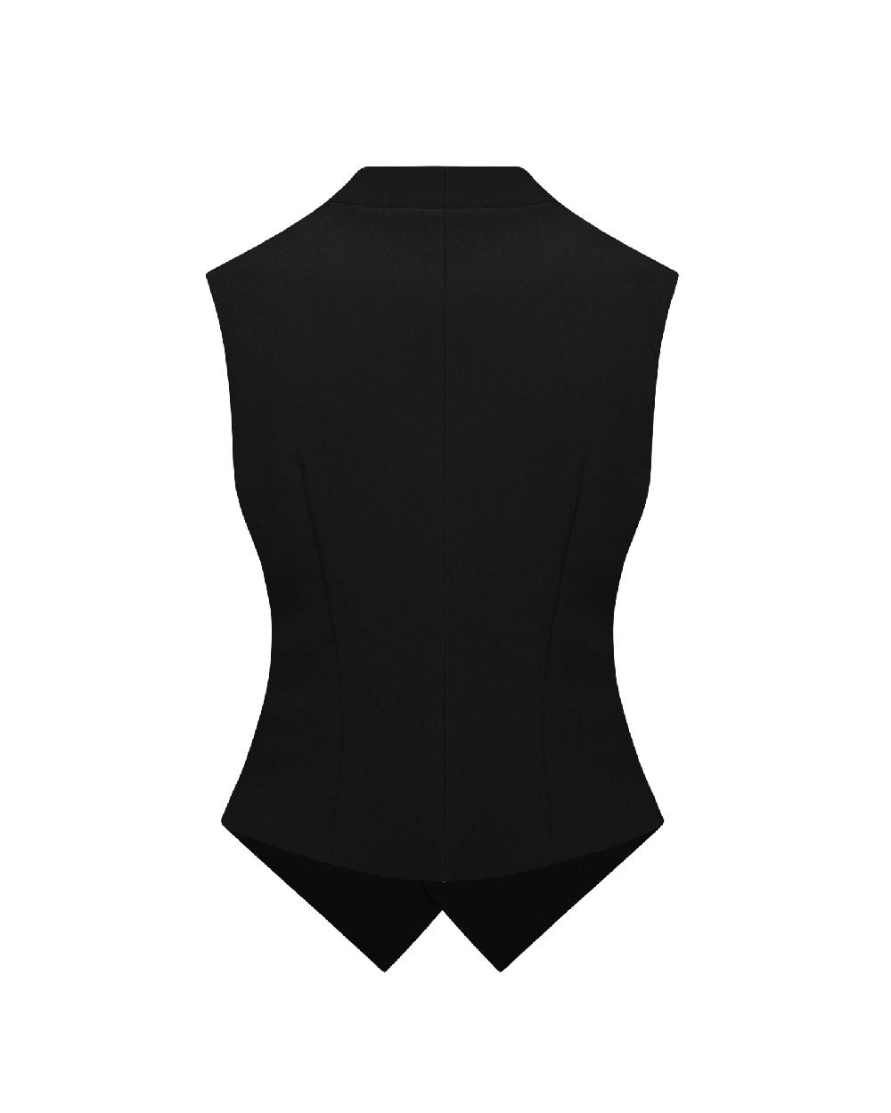 Dalood Black Vest W/Golden Buttons