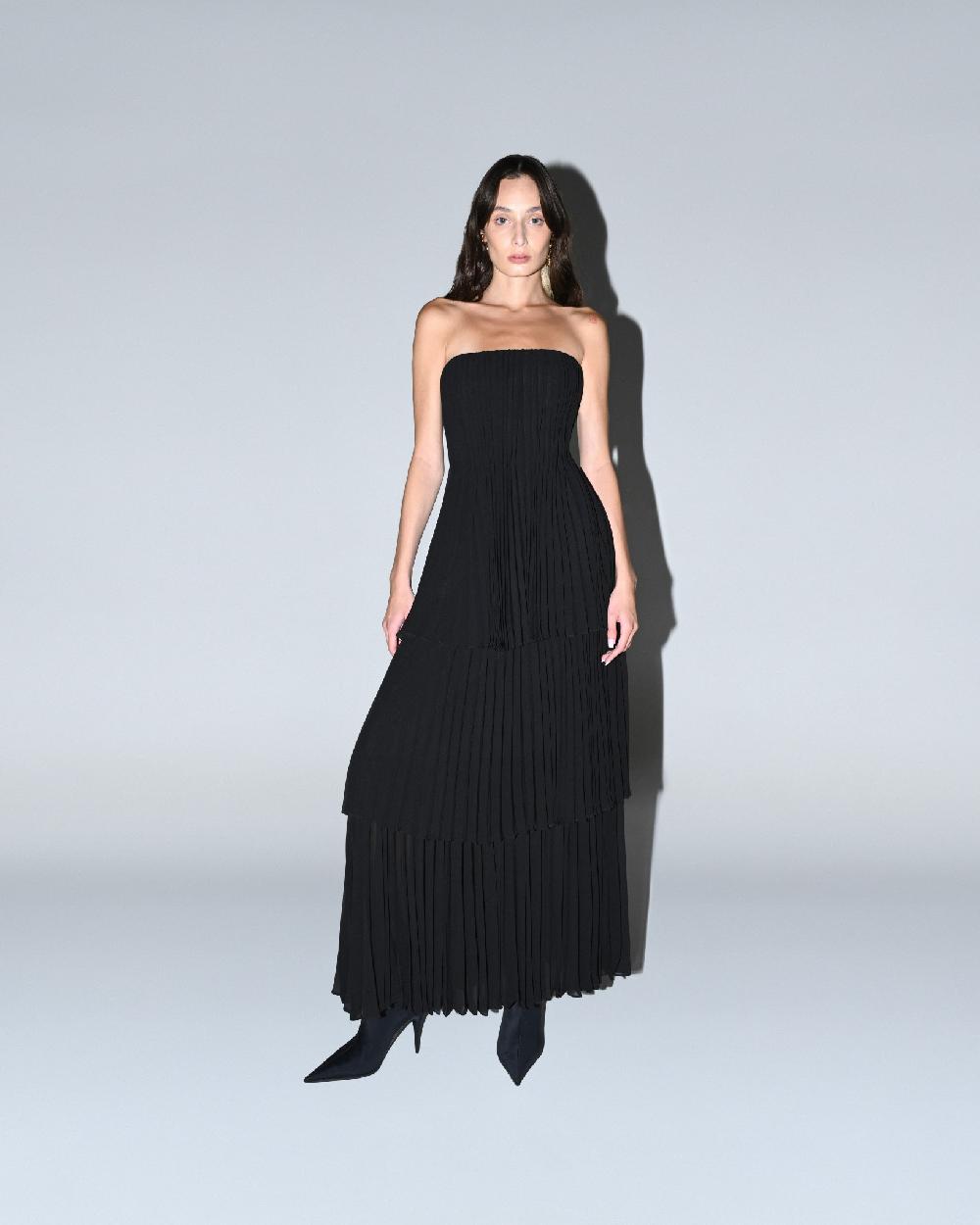 Dalood Chiffon Pleated Dress