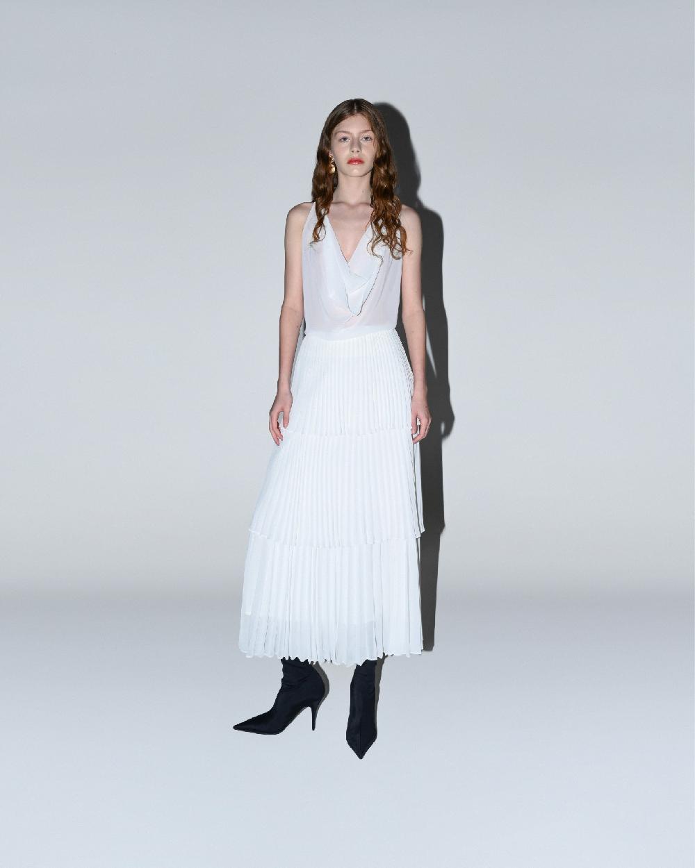 Dalood Chiffon Pleated Skirt