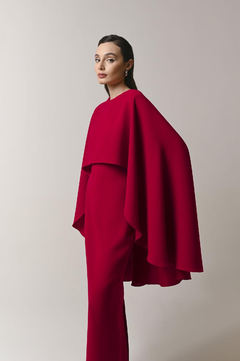 Dalood Midi Cape Dress