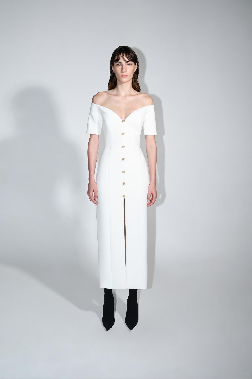 Dalood Off Shoulder White Dress