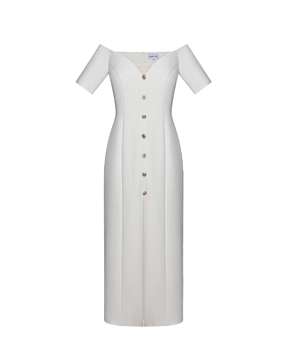 dalood Off Shoulder White Dress