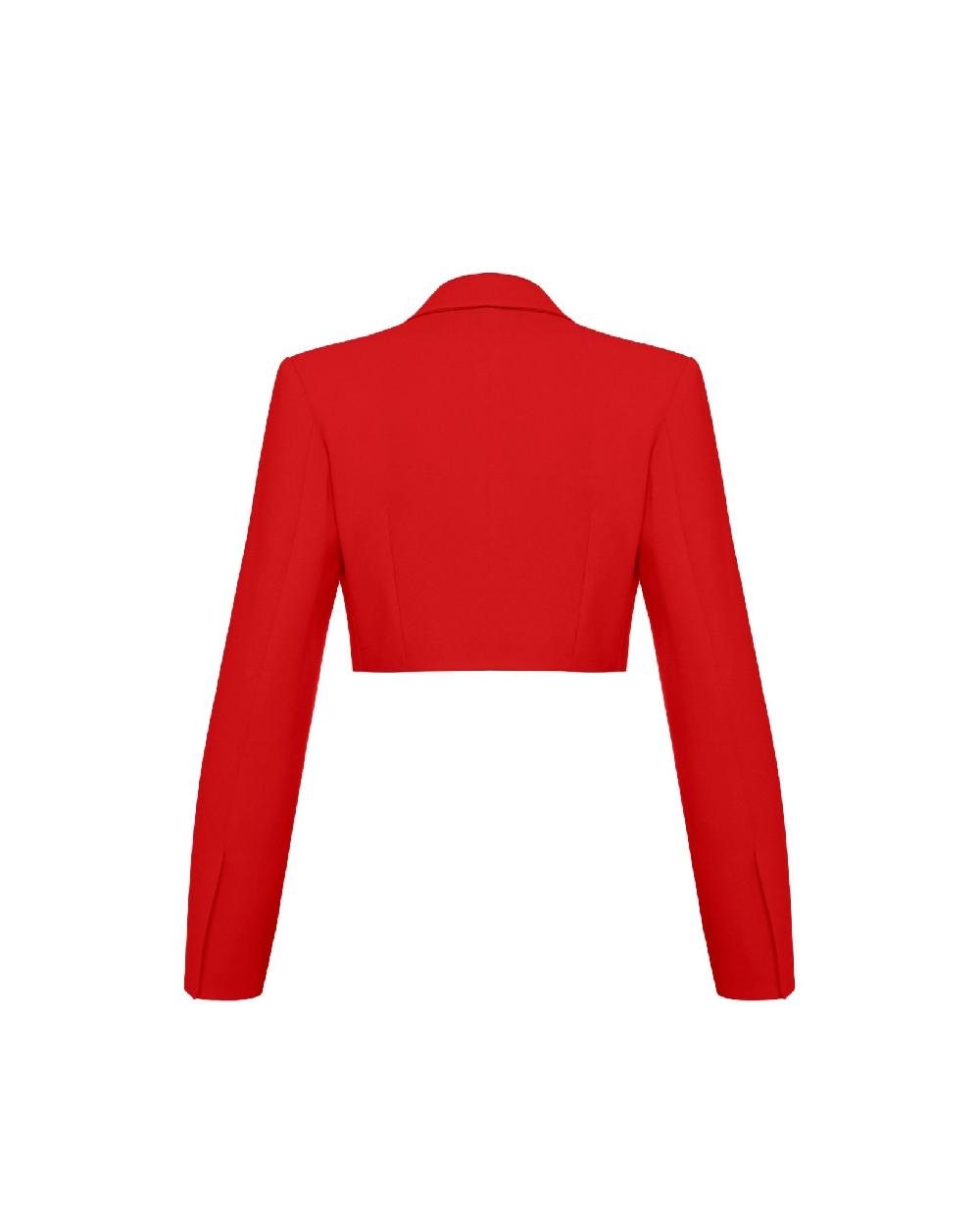 Dalood Red Cropped Blazer