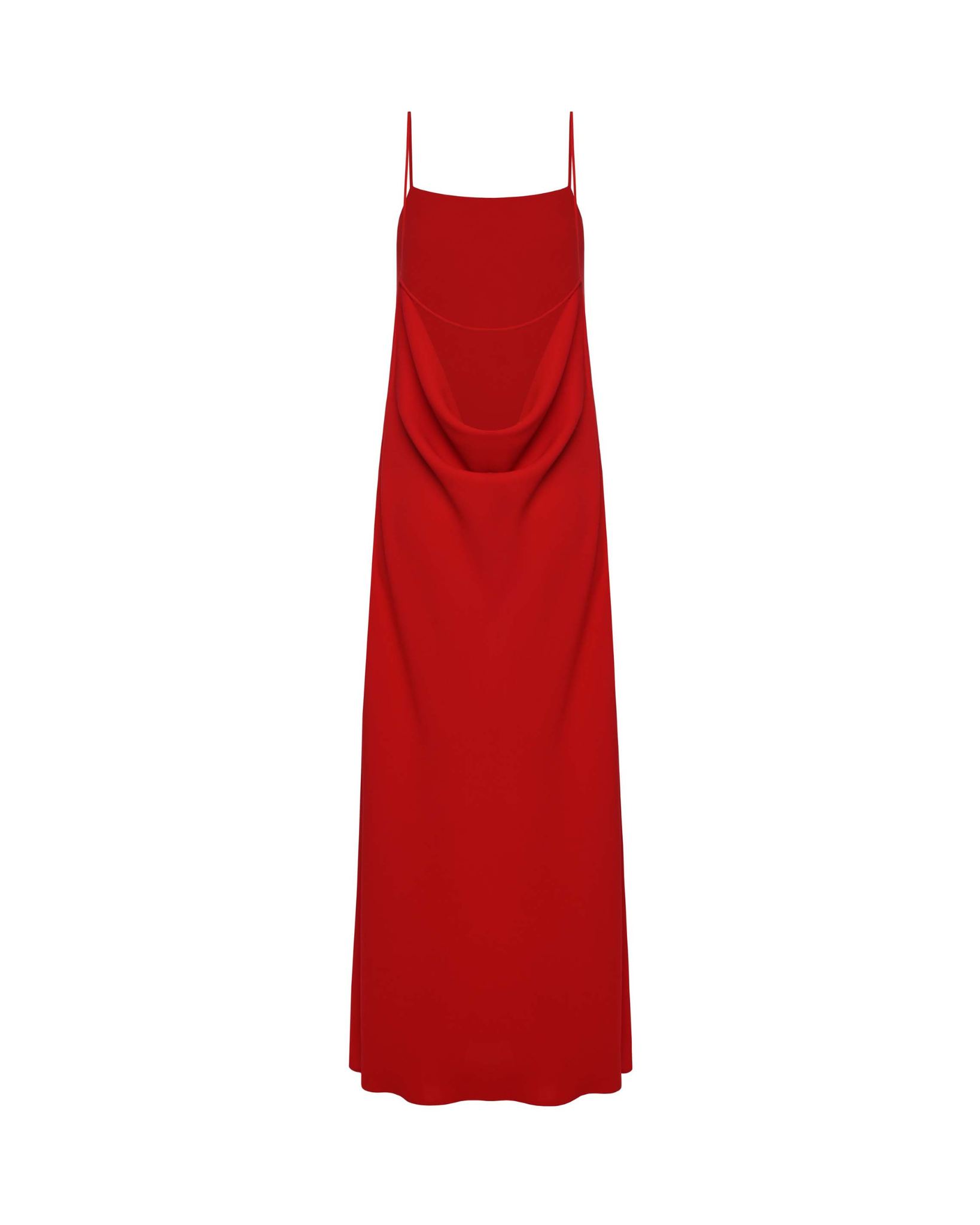 Dalood Red Maxi Dress W Open Back