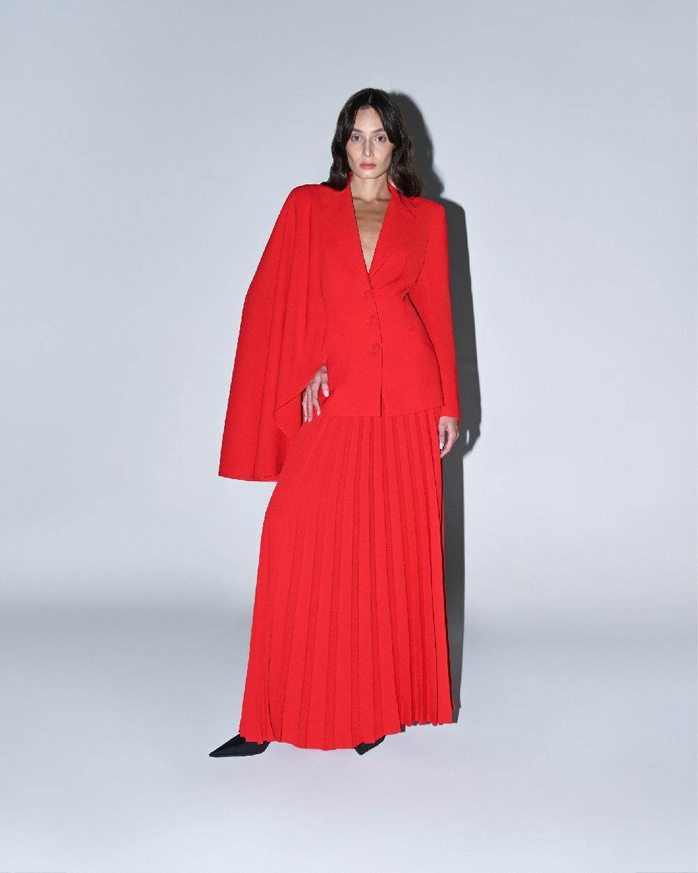 Dalood Red Maxi Skirt