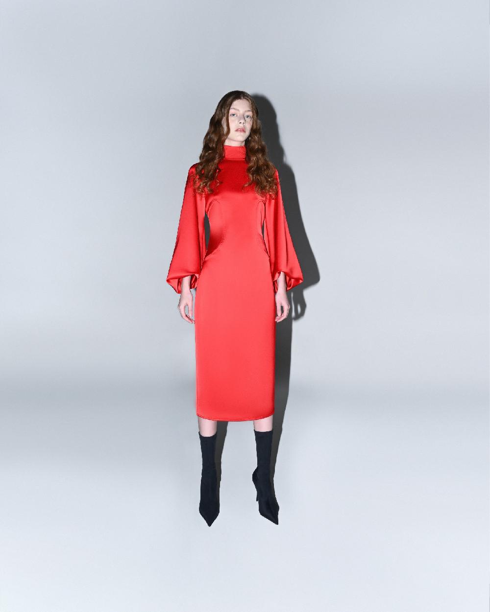Dalood Red Midi Dress