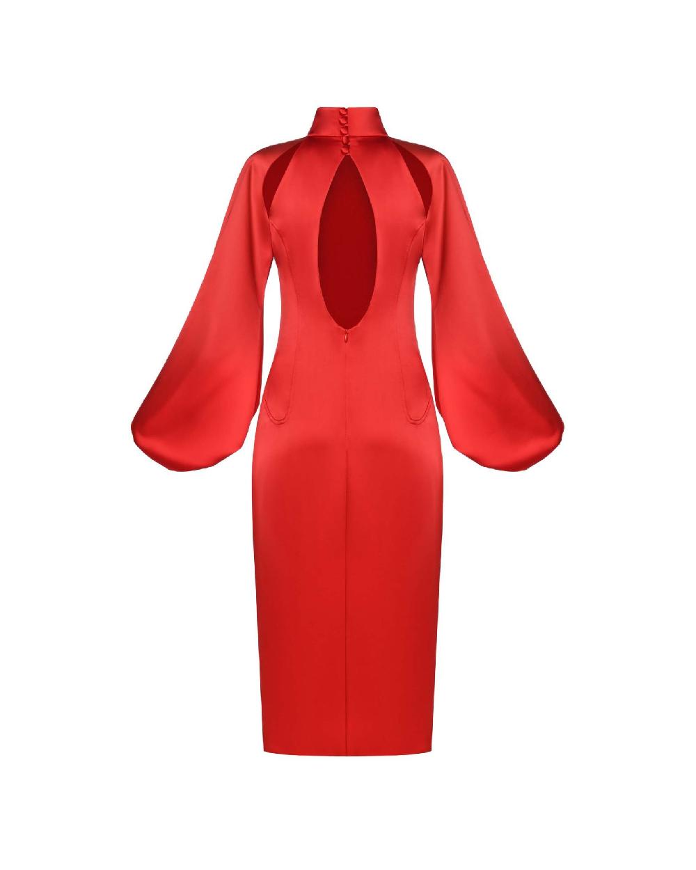 Dalood Red Midi Dress