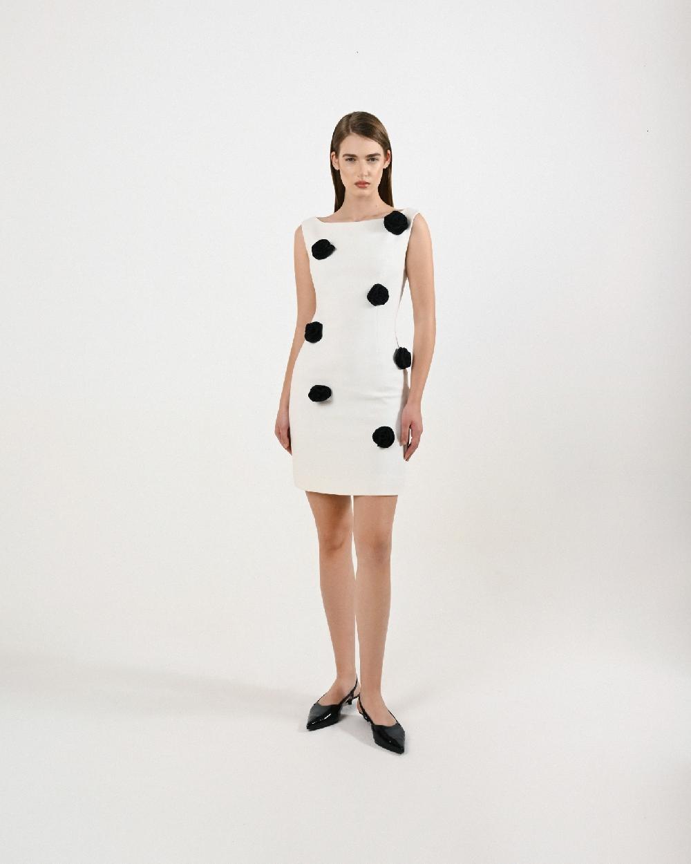 Dalood Rose Dress In White