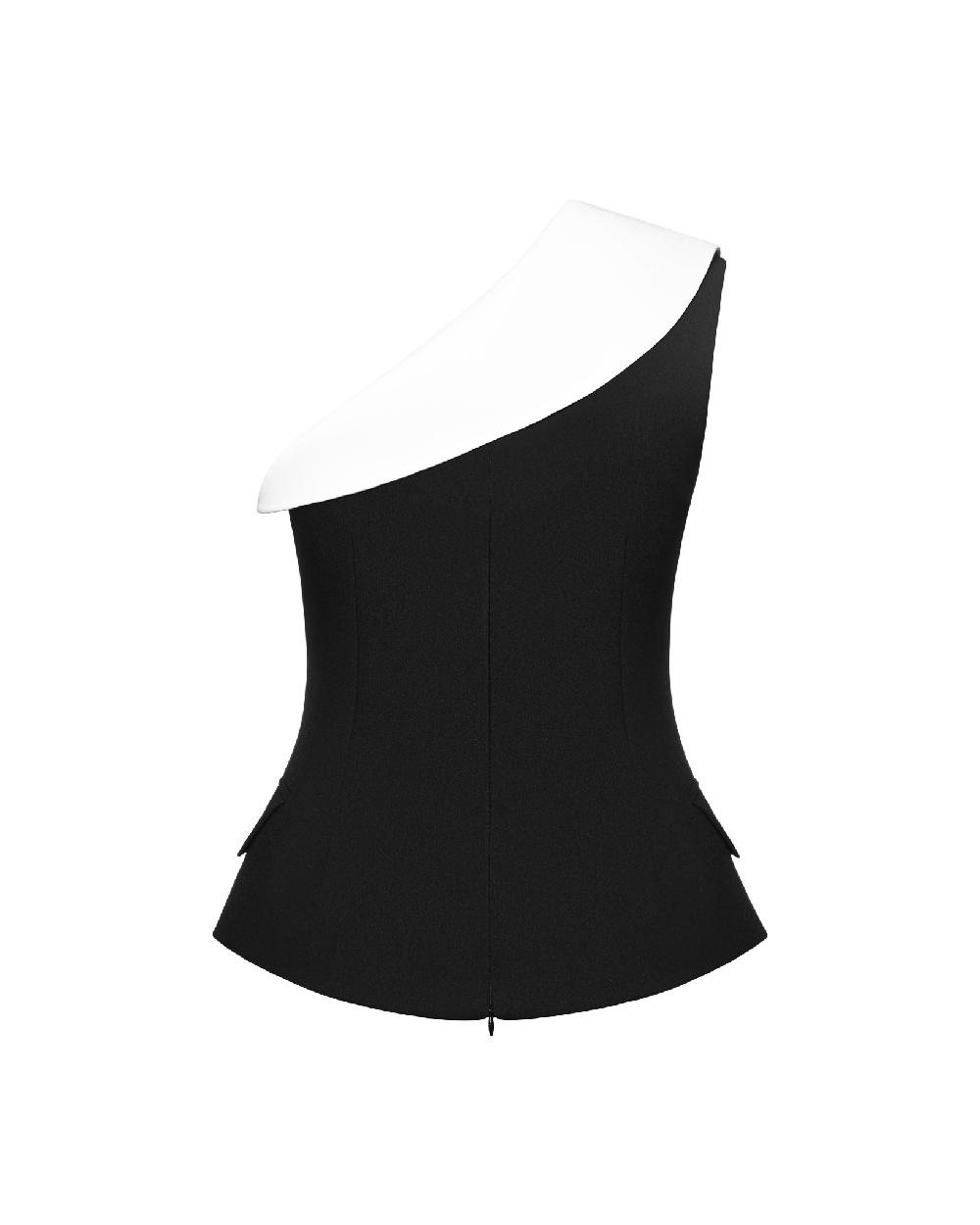 Dalood Sleeveless Two Toned Top