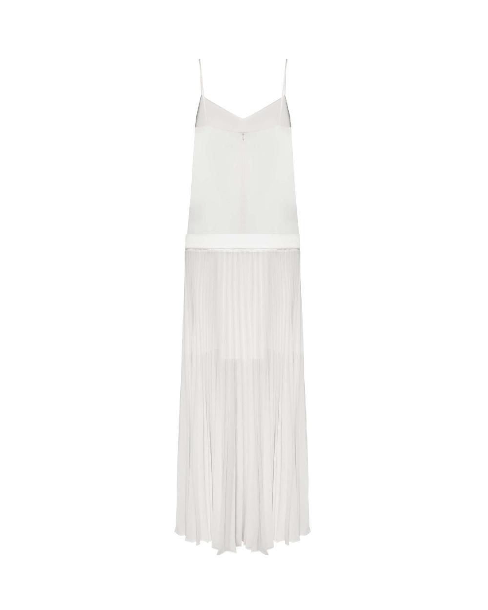 Dalood White Maxi Dress With Chiffon Cape