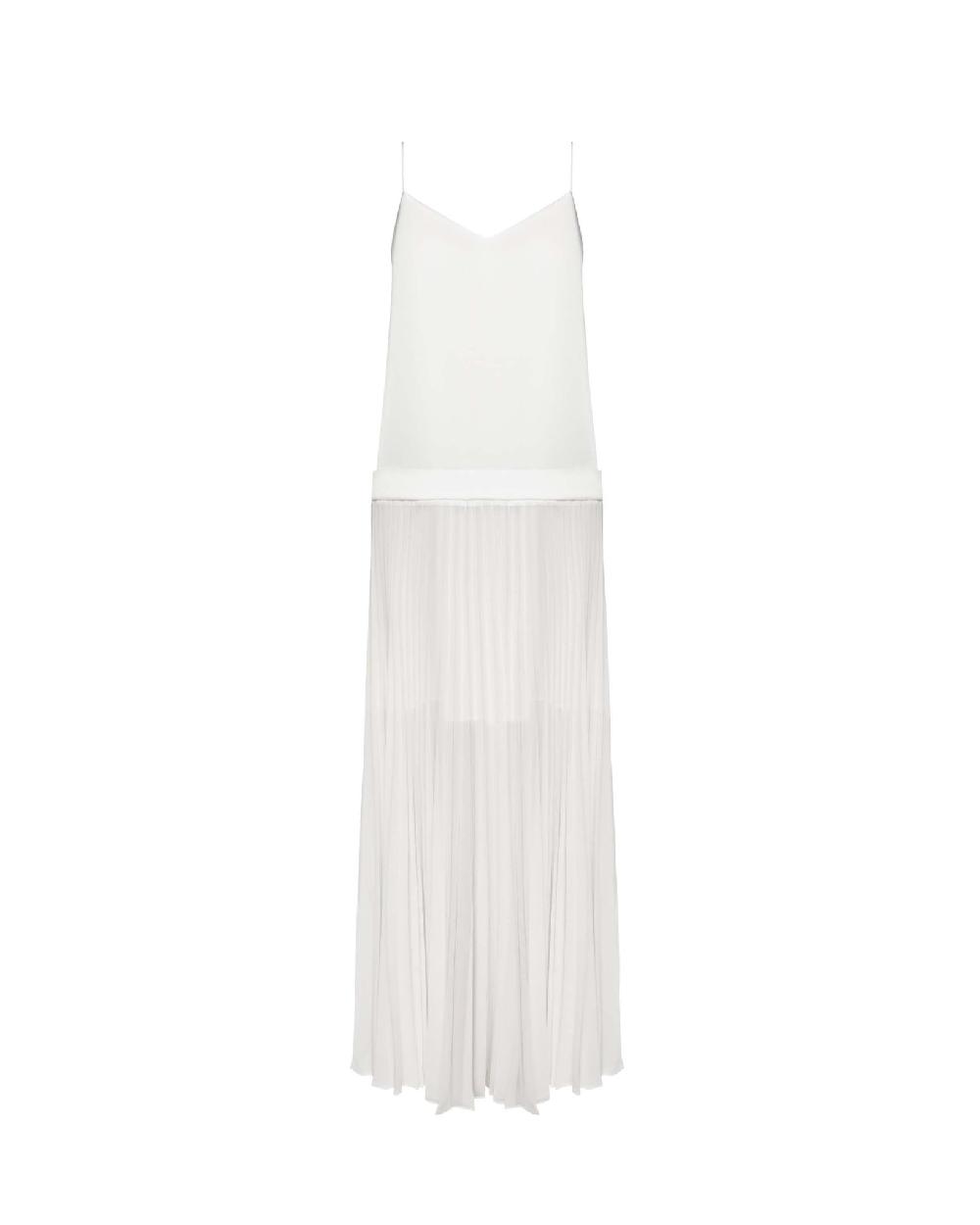dalood White Maxi Dress with Chiffon Cape