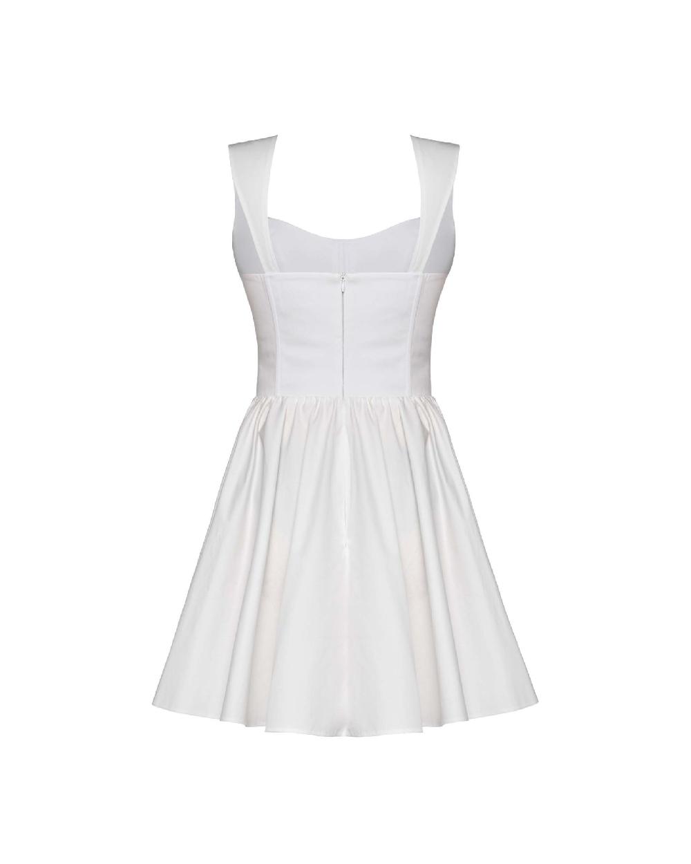 Dalood White Mini Cotton Dress