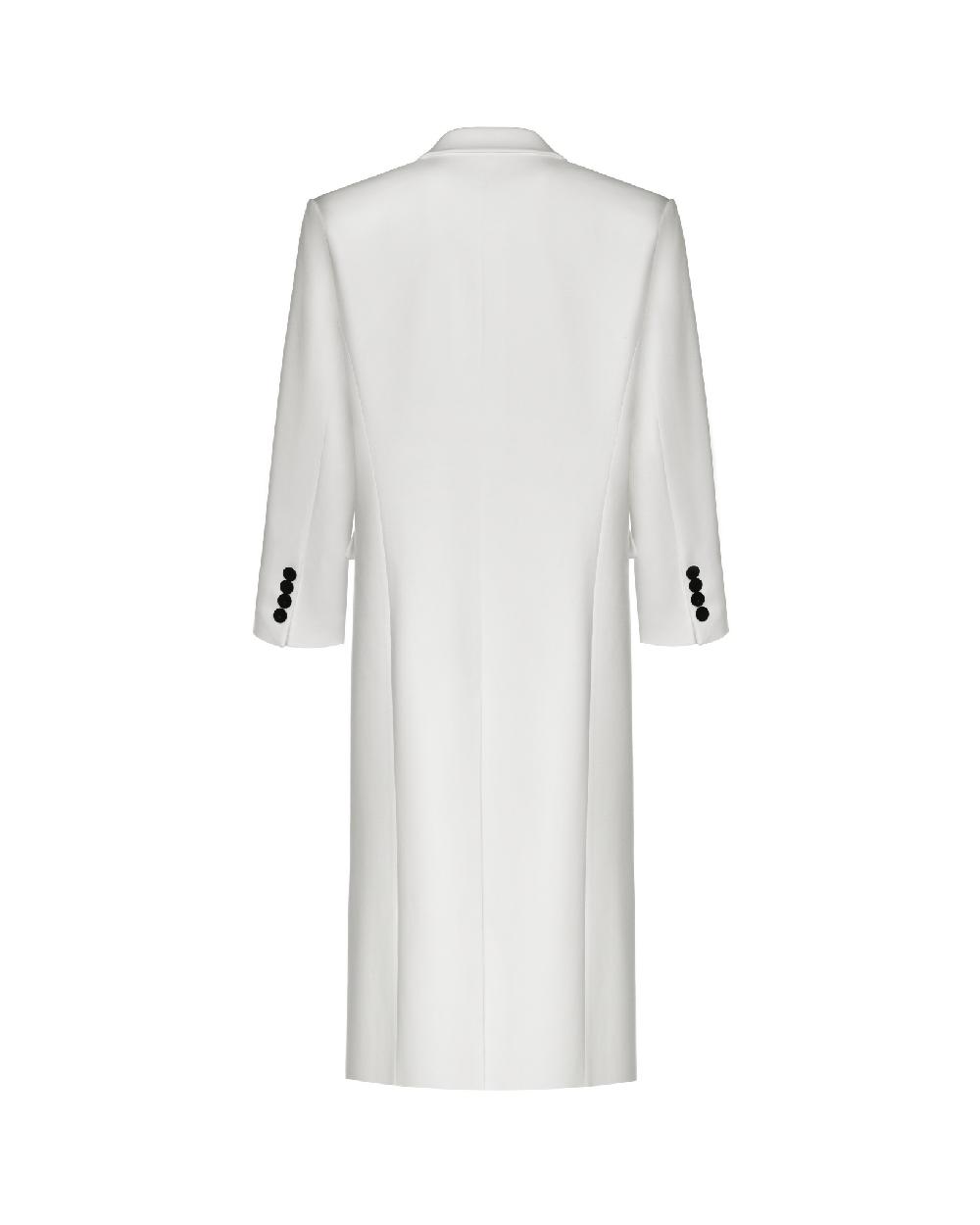 Dalood White Wool Coat