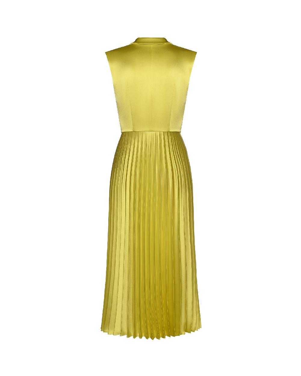 Dalood Yellow Dress With Pleats