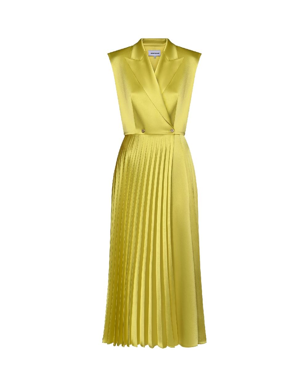 dalood Yellow Dress with Pleats