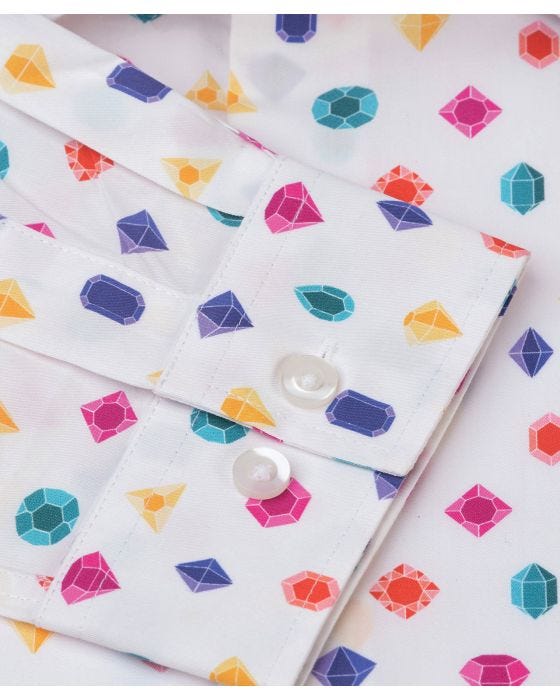 Damart Brook Taverner Harlequin Check Long Sleeve Shirt